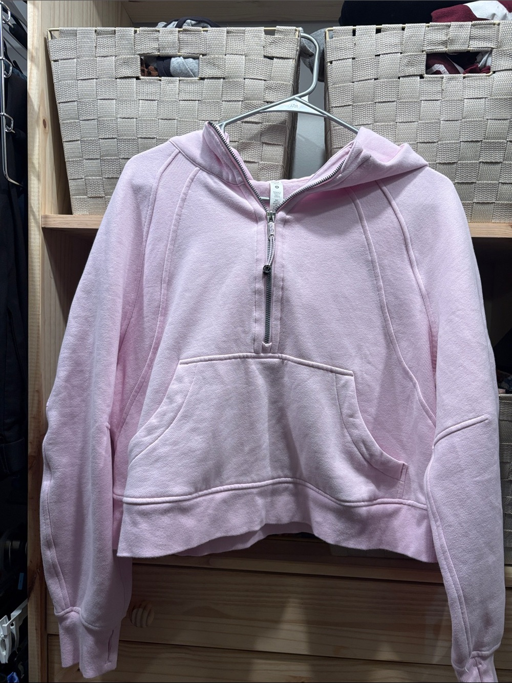 lululemon athletica Strawberry Milkshake Pink Scuba Half-Zip Hooded Pullover